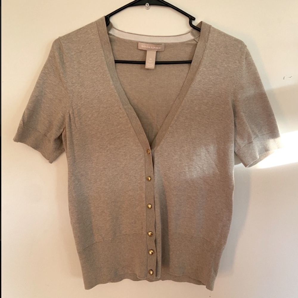 Banana Republic short sleeve linen cardigan size medium